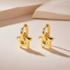 Wholesale Titanium Steel Heart Geometric Earrings For Women With Electroplating Processing