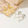 Wholesale Titanium Steel Heart Pattern Gold Plated Electroplated Women's Pendant Earrings