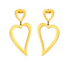 Wholesale Titanium Steel Heart Pattern Gold Plated Electroplated Women's Pendant Earrings
