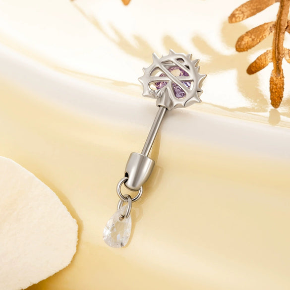 Wholesale Titanium Steel Heart Pattern Personality Cartilage Earrings With Zircon For Women