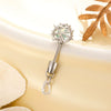 Wholesale Titanium Steel Heart Pattern Personality Cartilage Earrings With Zircon For Women