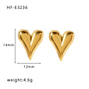 Wholesale Titanium Steel Heart Pendant Earrings With 18K Gold Plated Electroplating Exaggerated And High Sense Temperament Ins Fashion