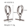 Wholesale Titanium Steel Heart Pendant Earrings With 18K Gold Plated Electroplating Exaggerated And High Sense Temperament Ins Fashion