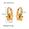 Wholesale Titanium Steel Heart Pendant Earrings With 18K Gold Plated Electroplating Exaggerated And High Sense Temperament Ins Fashion