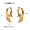 Wholesale Titanium Steel Heart Pendant Earrings With 18K Gold Plated Electroplating Exaggerated And High Sense Temperament Ins Fashion