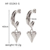 Wholesale Titanium Steel Heart Pendant Earrings With 18K Gold Plated Electroplating Exaggerated And High Sense Temperament Ins Fashion