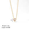 Wholesale Titanium Steel Heart Pendant Necklace For Women Electroplated Minimalist O Chain