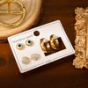 Wholesale Titanium Steel Heart Shape Earrings Set Simple Style With Electroplating For Women