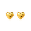 Wholesale Titanium Steel Heart Shape Electroplated Earrings For Women In Ins Style