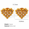 Wholesale 316L Stainless Steel Heart Shape Electroplated Earrings For Women