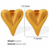 Wholesale 316L Stainless Steel Heart Shape Electroplated Earrings For Women