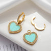Wholesale Titanium Steel Heart Shape Electroplated Women's Earrings Simple And Light Luxury Design
