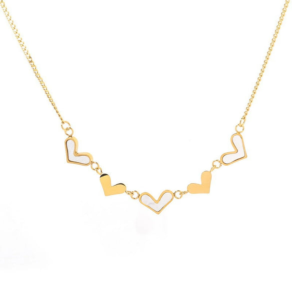 Wholesale Titanium Steel Heart Shape Electroplating Women's Love Necklace