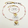 Wholesale Titanium Steel Heart Shape Embossed Necklace And Bracelet Set With Electroplating
