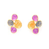 Wholesale Titanium Steel Heart Shape Light Luxury Electroplated Enamel Earrings For Women