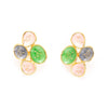 Wholesale Titanium Steel Heart Shape Light Luxury Electroplated Enamel Earrings For Women