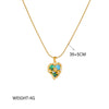 Wholesale Titanium Steel Heart Shape Pendant Necklace With Electroplating Fashion Light Luxury Design For Women