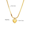 Wholesale Titanium Steel Heart Shape Pendant Snake Bone Chain Necklace For Women With Electroplating Design