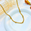 Wholesale Titanium Steel Heart Shaped Diamondembedded Electroplated Necklace For Women