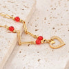 Wholesale Titanium Steel Heart Shaped Necklace With 18K Gold Plated Chain For Women Retro Style