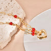Wholesale Titanium Steel Heart Shaped Necklace With 18K Gold Plated Chain For Women Retro Style