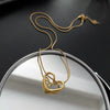 Wholesale Titanium Steel Heart Shaped Polished Love Pendant Necklace For Women