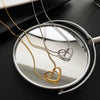 Wholesale Titanium Steel Heart Shaped Polished Love Pendant Necklace For Women