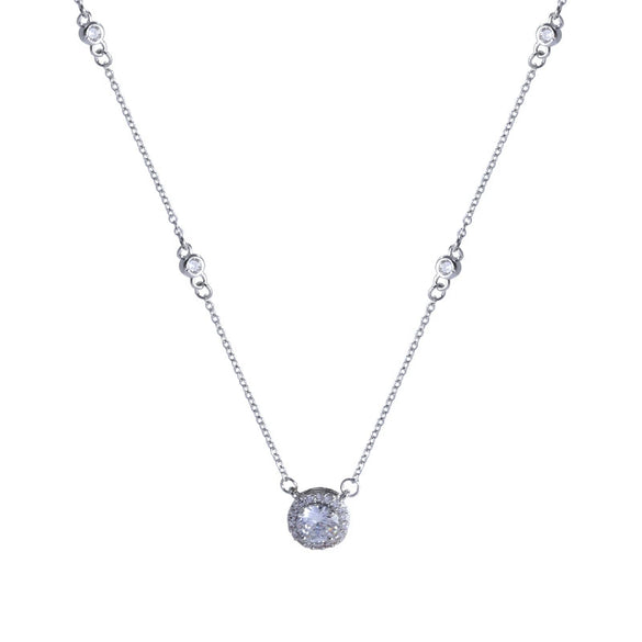 Wholesale Titanium Steel Heart Shaped Zircon Clavicle Chain Necklace For Women With Electroplating Treatment