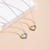 Wholesale Titanium Steel Heartshaped Bohemian Clavicle Chain With Electroplating