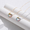 Wholesale Titanium Steel Heartshaped Bohemian Clavicle Chain With Electroplating