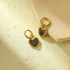 Wholesale Titanium Steel Heartshaped Diamond Love Earrings With Electroplating Treatment Fashion Design Nonfading