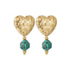 Wholesale Titanium Steel Heartshaped Geometric Minimalist Electroplated Women's Earrings