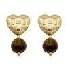 Wholesale Titanium Steel Heartshaped Geometric Minimalist Electroplated Women's Earrings