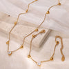 Wholesale 316L Stainless Steel Heartshaped Necklace For Women With Electroplating And Water Drop Bell Pattern