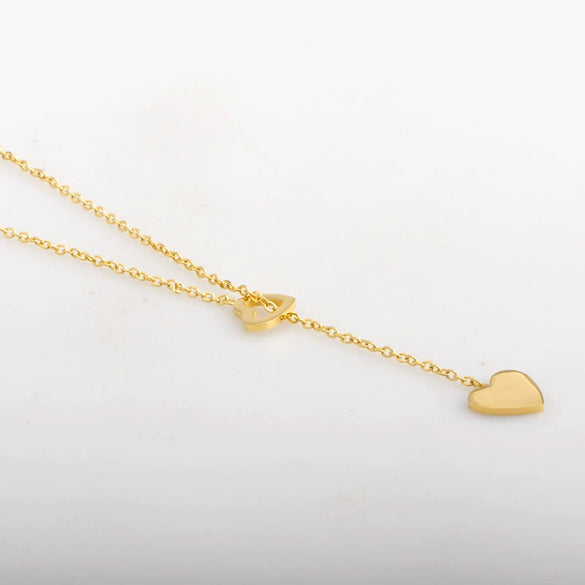 Wholesale Titanium Steel Heartshaped Pendant Necklace With Electroplating Cartoon Style For Women