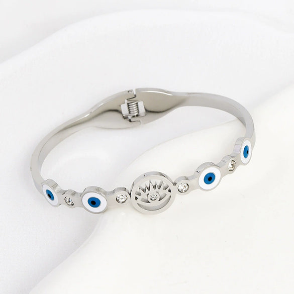 Wholesale Titanium Steel Hip Hop Style Electroplating Bracelet For Female