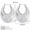 Wholesale 316L Stainless Steel Hollow Crescent Earrings With 18K Gold Plated Electroplating For Women French Retro Fashion Style