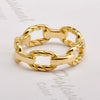 Wholesale Titanium Steel Hollow Twist Wave Pattern Electroplating Female Ring