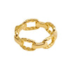 Wholesale Titanium Steel Hollow Twist Wave Pattern Electroplating Female Ring