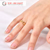 Wholesale Titanium Steel Hollow Twist Wave Pattern Electroplating Female Ring
