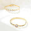 Wholesale Titanium Steel Inlaid Zircon Geometric Bracelet For Women