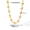 Wholesale Titanium Steel Jewelry Conch Love Heart Pattern Handmade Electroplated 18K Plated Necklace Light Luxury High Sense Ins Sweater Chain