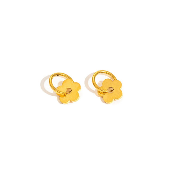 Wholesale Titanium Steel Jewelry Flower Pattern Electroplated For Women