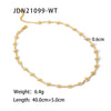Wholesale Titanium Steel Jewelry Necklace And Bracelet With Daisy Chain Design And 18K Gold Electroplated Finish
