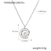 Wholesale 316L Stainless Steel Jewelry Niche Spiral Shape Chain Electroplated Design Necklace Bracelet Unisex