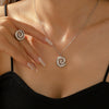 Wholesale 316L Stainless Steel Jewelry Niche Spiral Shape Chain Electroplated Design Necklace Bracelet Unisex