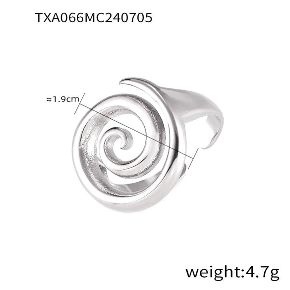 Wholesale 316L Stainless Steel Jewelry Niche Spiral Shape Chain Electroplated Design Necklace Bracelet Unisex