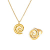 Wholesale 316L Stainless Steel Jewelry Niche Spiral Shape Chain Electroplated Design Necklace Bracelet Unisex
