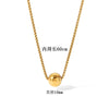 Wholesale Titanium Steel Jewelry Set For Women With Geometric Style Electroplated Round Ball Pendant And Box Chain