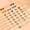 Wholesale Titanium Steel Jewelry Set With Diamond And Plants Flowers Pattern For Women